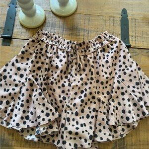 Polka Dot Flared Skirt